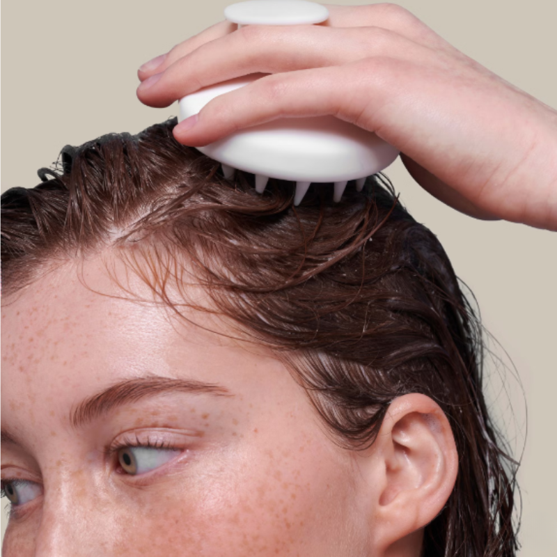 Masajer pentru scalp din silicon